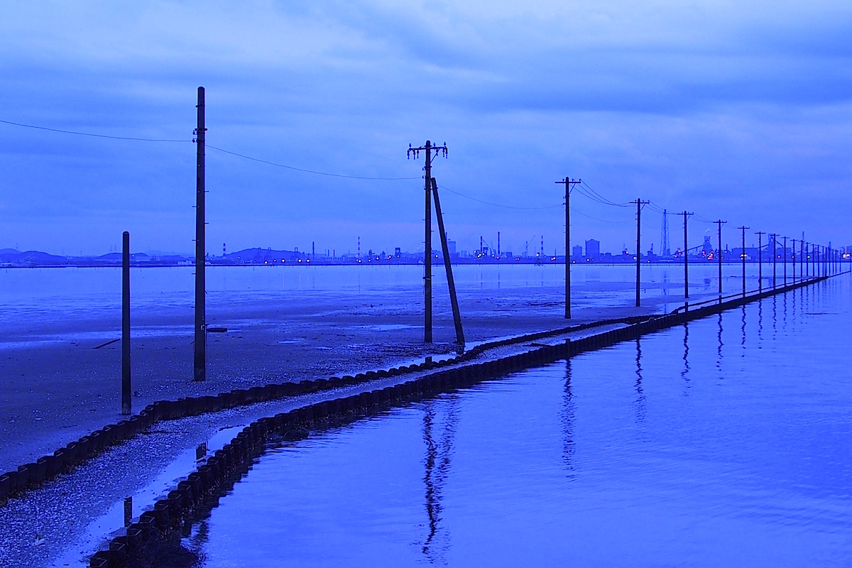 死ぬまでに見たい千葉の絶景 江川海岸の海中電柱